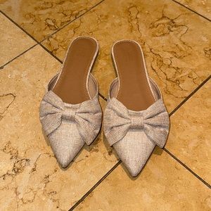NWT ASOS wide fit flat mules. Tan color. Size 10.